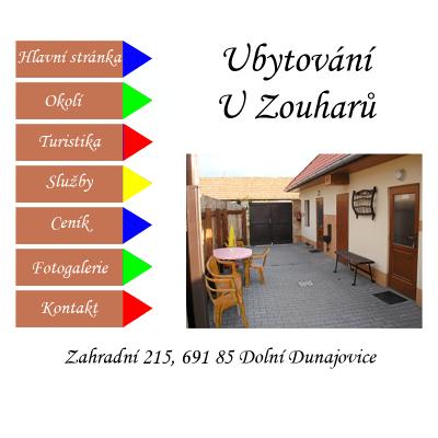 Ubytování U Zouharů - ubytování Dolní Dunajovice